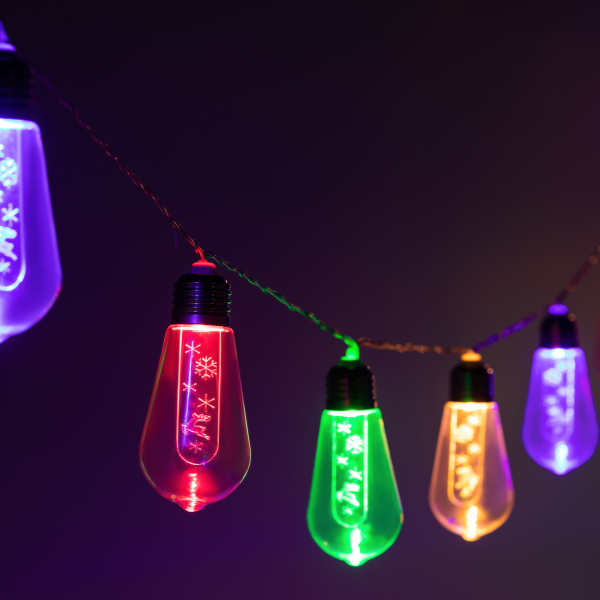 ЭРА Светодиодная новогодняя гирлянда ЭРА ENIN-16M нить С Новым Годом мультиколор 3 м 16 led IP20