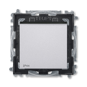 ABB EPJ Levit серебро / дымчатый чёрный Переключатель 1-клавишный IP44 2CHH596940A4070