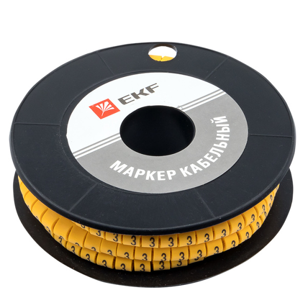 Купить EKF PROxima Маркер кабельный 4,0 мм2 "3" (500 шт.) (ЕС-2)