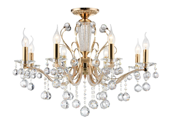 Freya Crystal Marlin Золото Люстра E14 40W FR1130-PL-08-G Купить Freya Crystal Marlin Золото Люстра E14 40W FR1130-PL-08-G