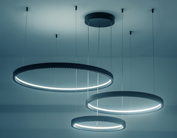 Купить Ambrella Светильник подвесной светодиодный FL5882/3 BK черный 90W 3000K/4200K/6400K D800/600/400*1070 (без ПДУ)