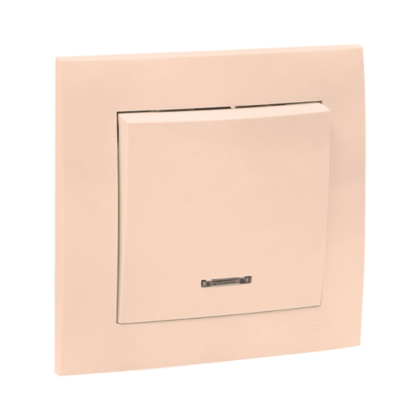 Купить EKF PROxima Валенсия выключатель 1-кл. 10А кремовый с индикатором