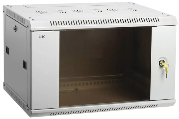 Купить IEK LINEA W ITK Шкаф LINEA W 15U 600x450 мм дверь стекло, RAL7035 LWR3-15U64-GF