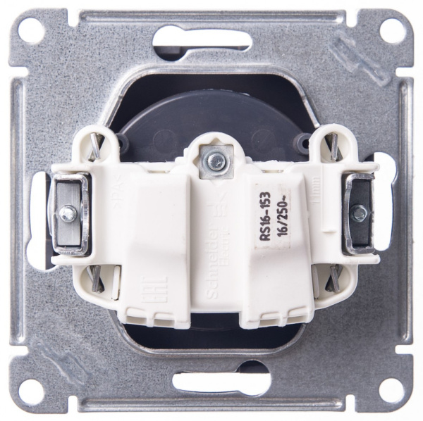 SE Wessen 59 Черный бархат Розетка б/з без шторок, 16А RS16-153-6-86