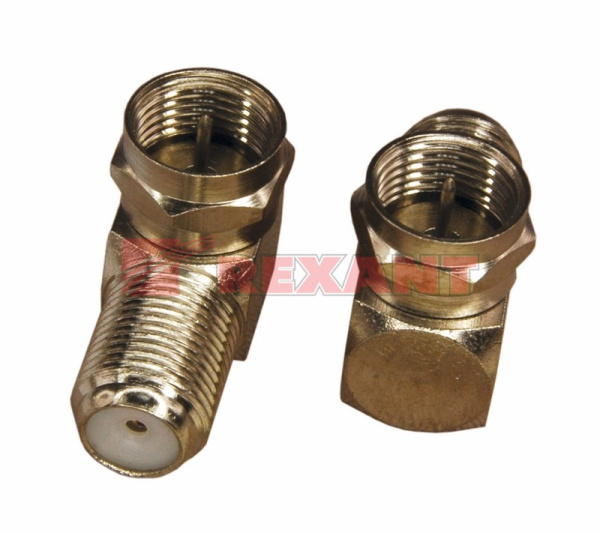 Купить Переход штекер F - гнездо F угловой Rexant 05-4203