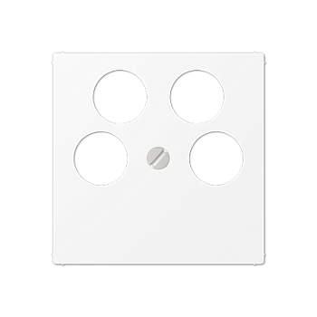 JUNG A Flow/A 550 Белый матовый Крышка для розетки TV-SAT с 4-мя гнёздами A561-4SAT2WWM