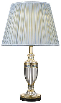 Wertmark WE703.01.304 Настольная лампа Золото, Прозрачный/Бежевый E27 1*60W