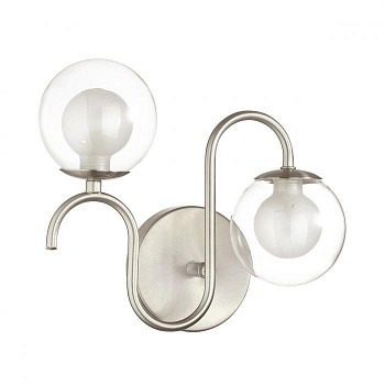 Lumion 4568/2W VINTAGE LN21 никель Бра с выключателем IP44 G9 2*40W 220V FLIPPA