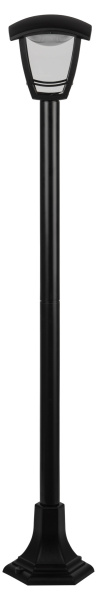 ЭРА Садово-парковый светильник ДТУ 07-8-002 У1 «Валенсия 4» черный 8Вт светодиодный напольный