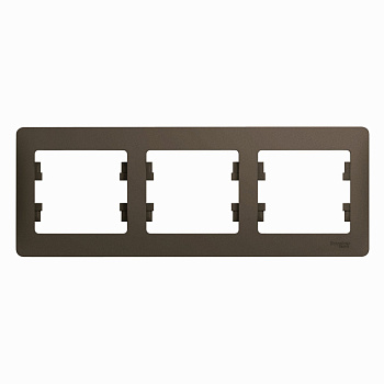 Systeme Electric Glossa Шоколад Рамка 3-ая, горизонтальная