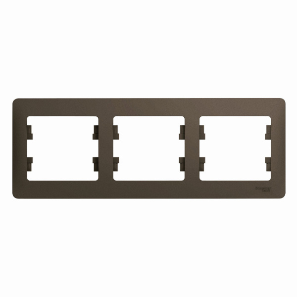 Systeme Electric Glossa Шоколад Рамка 3-ая, горизонтальная