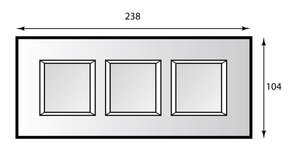 Купить BT Axolute Белое стекло Рамка 2+2+2 мод прямоугольная горизонтальная HA4802M3HVBB