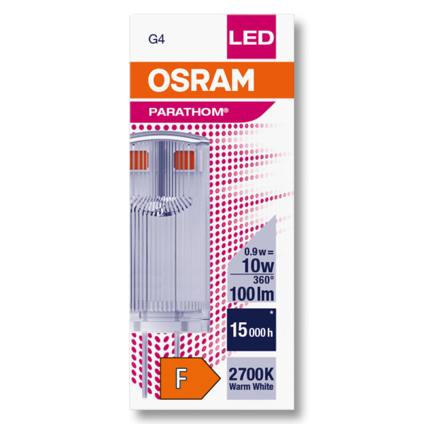 Купить OSRAM PARATHOM Special PIN CL 10 non-dim 0,9W/827 G4 4058075622722