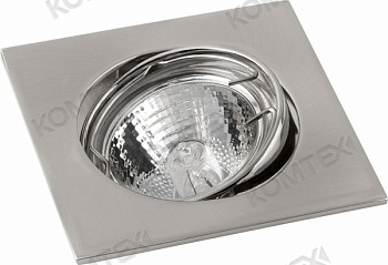 Comtech Terra Светильник галогеновый встраиваемый повор.MR16 1x50W GU5.3 никель квадрат P00356