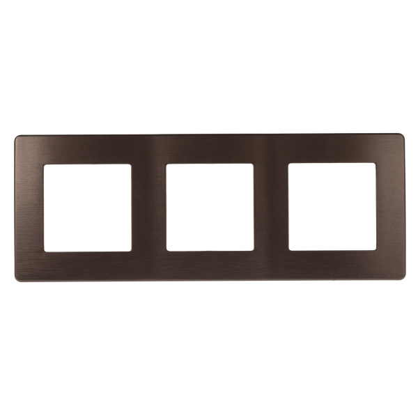 ЭРА Рамка для розеток и выключателей Серия 12 12-5103-13 на 3 поста, Сатин, бронза