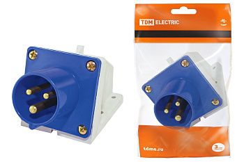 TDM Вилка 513 стационарная 2Р+РЕ 16А 220В IP44 SQ0605-0011