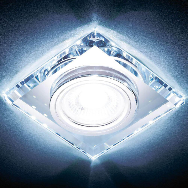 Купить Ambrella Встраиваемый точечный светильник со светодиодной лентой S215 CL хром/прозрачный /MR16+3W(LED COLD)