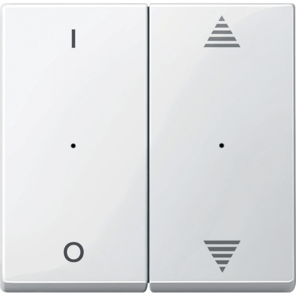 SE Merten KNX\EIB SM Полярно-бел Клавиша для модуля 2-кнопочного выключателя, с символами ВВ/ВН, 1/0 MTN619519