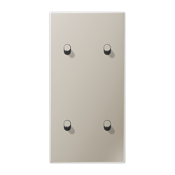 JUNG LS1912 Нержавеющая сталь Центральная плата, 2 поста, для вертикальной установки, тумблеры 2+2,цилиндр; метал. исполнение ES12-25R1