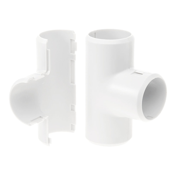 Промрукав Тройник разборный белый д32 (15шт/180шт уп/кор) PR.07332б