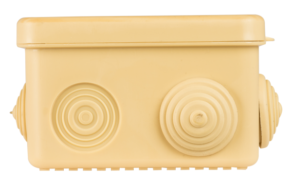 Купить EKF PROxima Коробка распаячная КМР-030-031 с крышкой (80х80х50) 7 мембранных вводов светлое дерево IP54