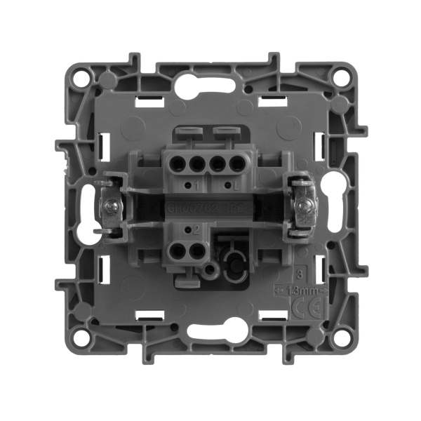 Купить Legrand Etika Алюминий Переключатель 1-клавишный, автоматичесике клеммы, 10 AX, 250 В 672405