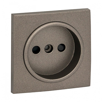 EKF PROxima Валенсия лицевая панель розетки 1-местной б/з 10 А графит с защ. штор.