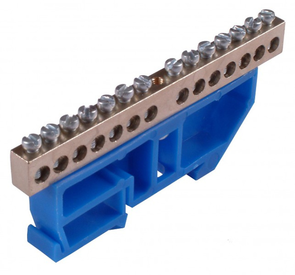 Hegel Шина _N_ 150.14.DIN Шина "N" на 14 присоединений 150А на изоляторе под DIN-рейку