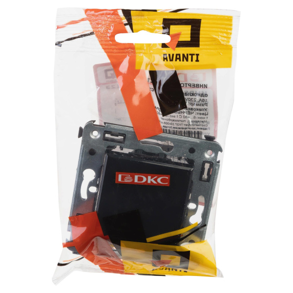 Купить DKC Инвертор одноклавишный в стену, "Avanti", "Черный квадрат"