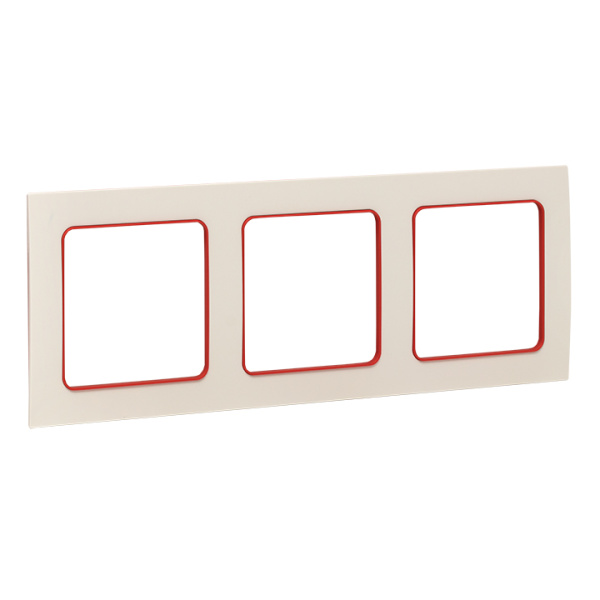 Купить EKF PROxima Стокгольм Белый Линия красная Рамка 3-ая