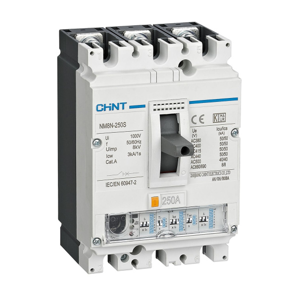 CHINT Авт. выкл. защиты двигателя NM8N-250С ENM 63А 36кА 3P (R)