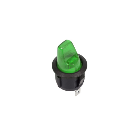Выключатель клавишный круглый 250 V 6 А (3с) ON-OFF зеленый Rexant 36-2603