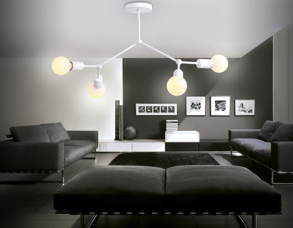 Купить Ambrella Потолочный светильник в стиле лофт TR8031/4 WH белый E27*4 max 40W D670*440