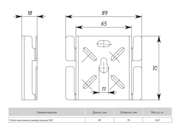 Купить EKF PROxima Плата монтажная универсальная INOX