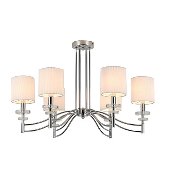 Favourite 2680-6P потолочная люстра Каркас цвета хром, плафоны из белой ткани