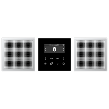 JUNG Смарт радио DAB+ Bluetooth, стерео черный/алюминий DABAL2BT