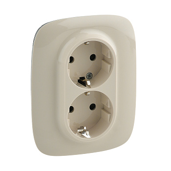 Legrand Valena ALLURE DIY Сл.кость Розетка 2-ая с/з с защитными шторками, безвинт.зажим 753826