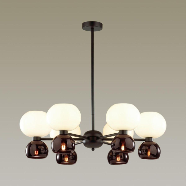 Купить Odeon Light 4978/12 MODERN ODL22 321 черный/белый/бордовый/стекло Люстра E14/G9 6+6*40W CHANGI