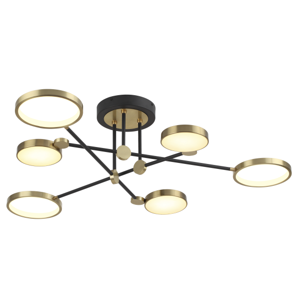 Купить Odeon Light 4320/60CL MIDCENT ODL22 121 металл/черный с бронзой Потолочный светильник IP20 LED 60W DENZEL