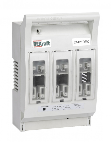 Dekraft ПВР горизонтальный 250А 3ф отключение_1НО+1НЗ_ПВР-102