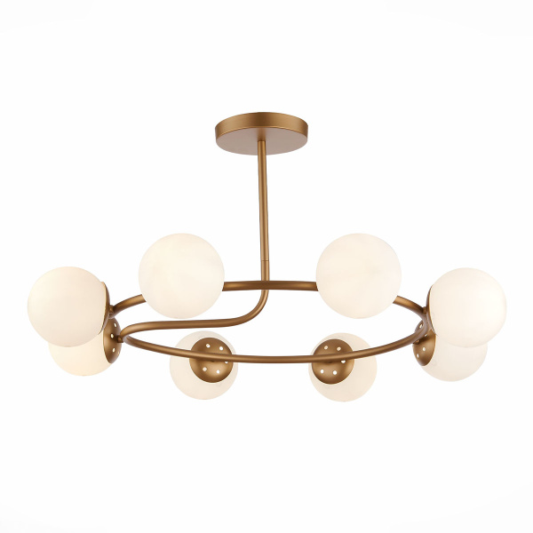 Evoluce SLE220602-08 Люстра потолочная Золото/Белый E14 8*40W