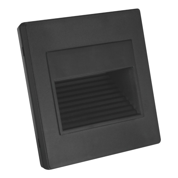 Denkirs DK3050-BK Светильник встраиваемый в стену, IP 20, LED 3000, 1 Вт, черный пластик