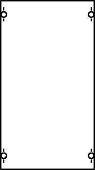 ABB Панель с защитной крышкой без прорези и Дин-рейкой 1B00A