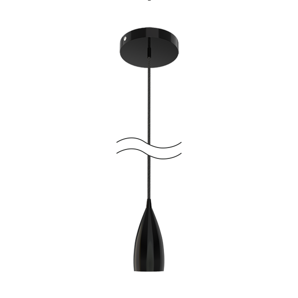 Купить Gauss Светильник подвесной PL031 черный E27, 1 м, 1/40