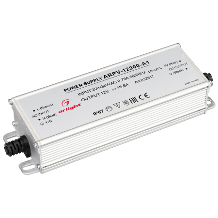 Arlight Блок питания ARPV-12200-A1 (12V, 16.6A, 200W) (IP67 Металл, 3 года) 032317