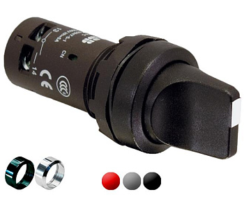 ABB Переключатель C2SS3-30B-02 2-х позиционный черный 2НЗ (45 градусов) без фиксации 1SFA619202R3056