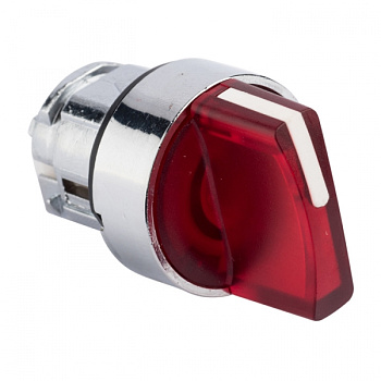 EKF PROxima Исполнительный механизм переключателя ХB4 красный на 2 положения с фиксацией, с подсветкой с короткой ручкой