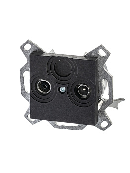 ABB EPJ Levit антрацит / дымчатый чёрный Розетка TV-R, проходная, 7дБ, антрацит 2CHH083607A6063