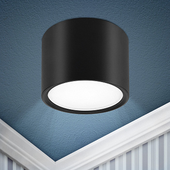 ЭРА OL7 GX53 BK Подсветка Накладной под лампу Gx53, алюминий, цвет черный (40/1440)