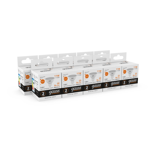 Купить Gauss Лампа Elementary MR16 11W 850lm 3000K GU5.3 LED 13511